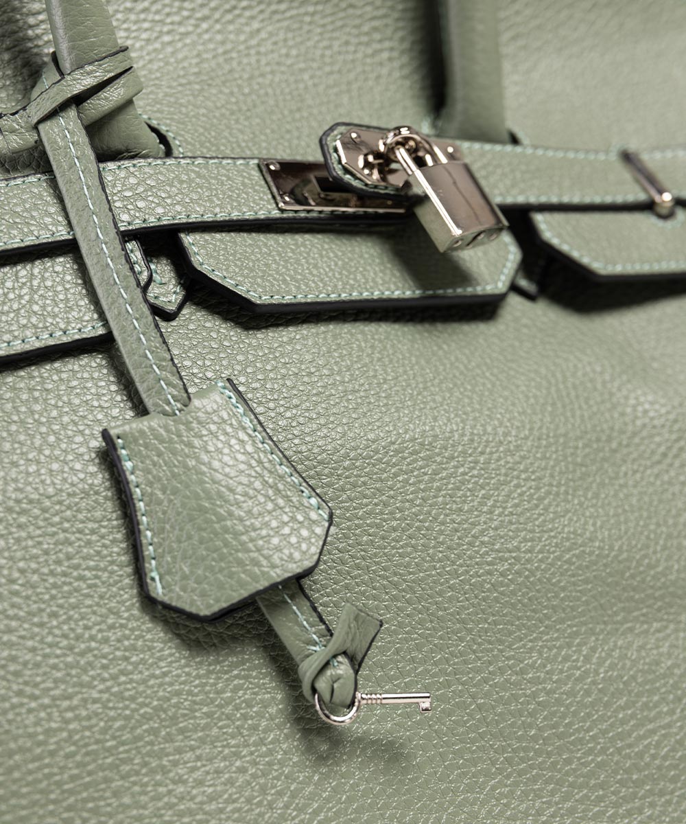 Sivo-zelena metalik tašna Bangkok - Nikl / 148