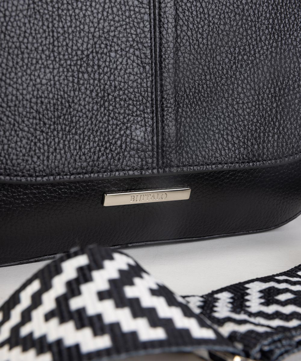 Crna kožna torba Melburn Buffalo | 249