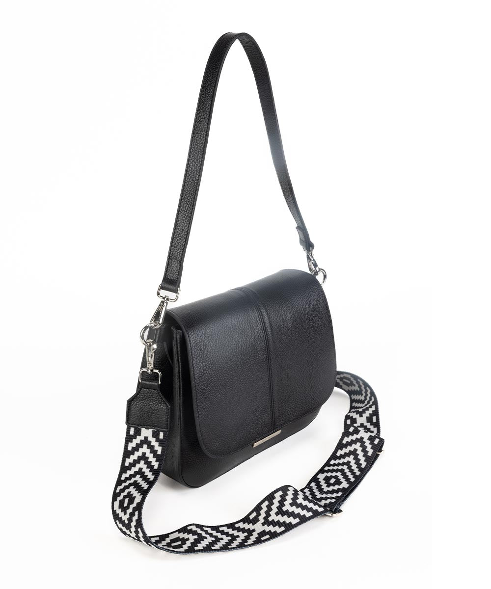 Crna kožna torba Melburn | 249