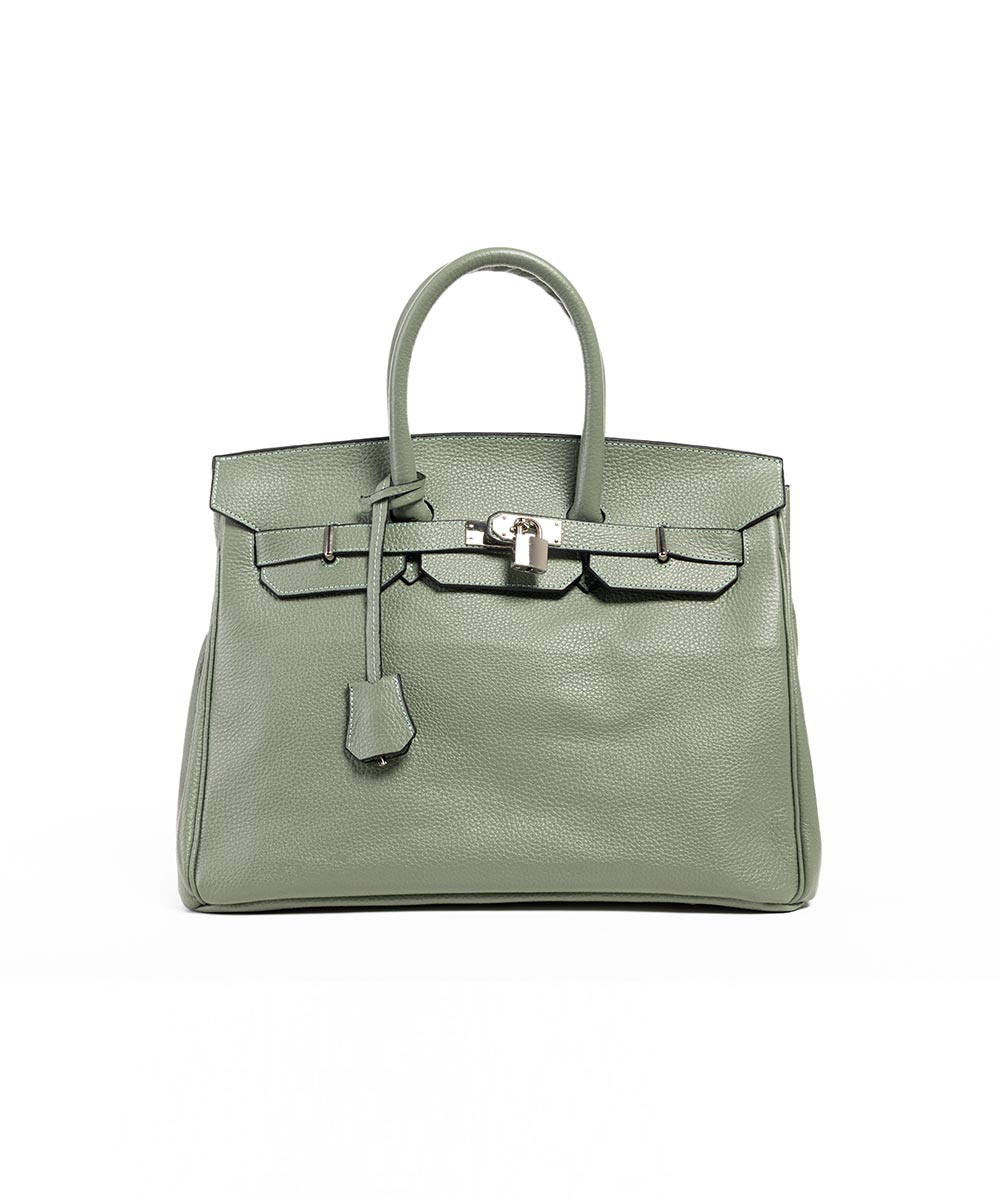 Sivo-zelena metalik tašna Bangkok - Nikl / 148