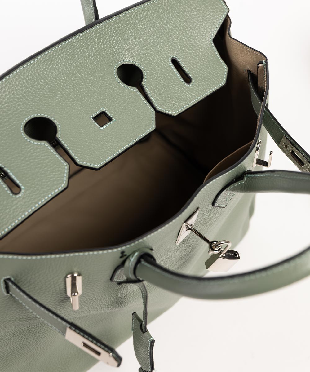 Sivo-zelena metalik tašna Bangkok - Nikl / 148