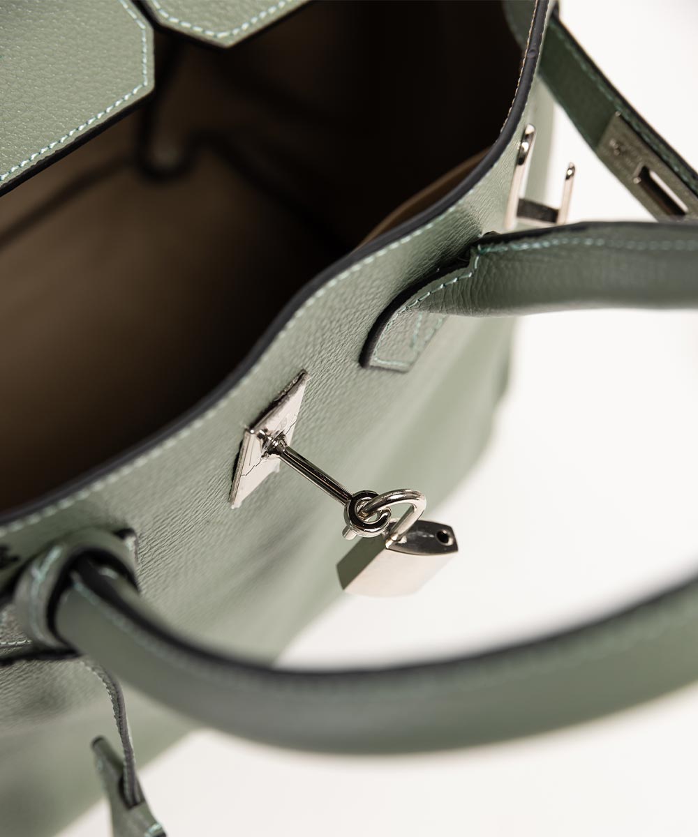 Sivo-zelena metalik tašna Bangkok - Nikl / 148