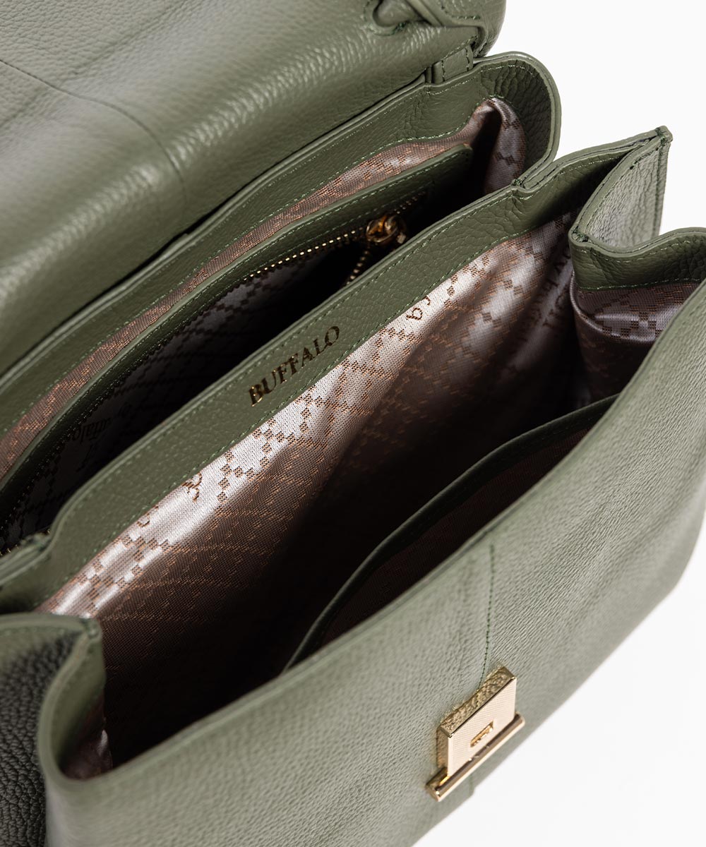 Zeleno siva  tasna LEON Buffalo Bff od prirodne koze_05